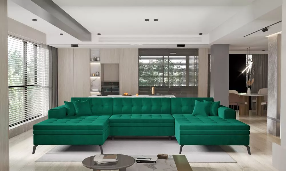 Dīvāns Vertizo Premium standard · Zaļš · 170 × 350 × 93 cm
