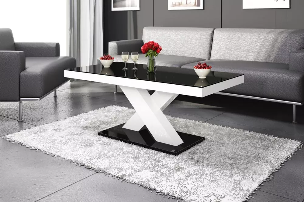 Žurnālgalds Xenon Mini Gloss Korpusa krāsa: melns, · 120 × 60 × 49 cm
