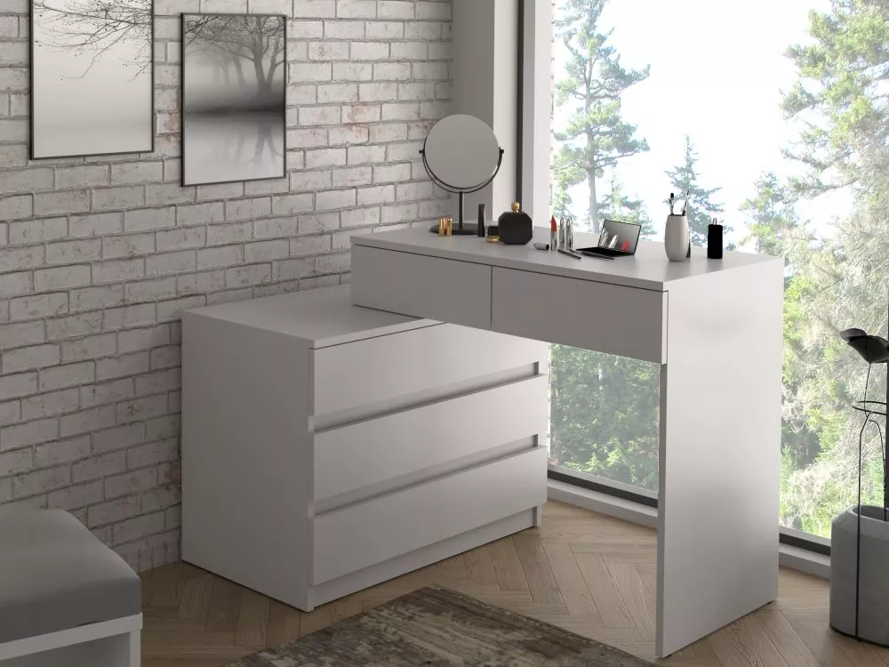 Galds Omega Classic · Balts · 130 × 77 × 47 cm
