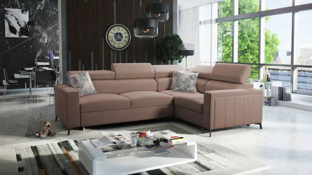 Dīvāns Baltico 2 Premium Standard · Gaiši brūns · 198 × 275 × 83 cm