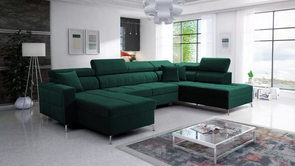 Dīvāns Side 6 Standard · Zaļš · 217 × 351 × 83 cm