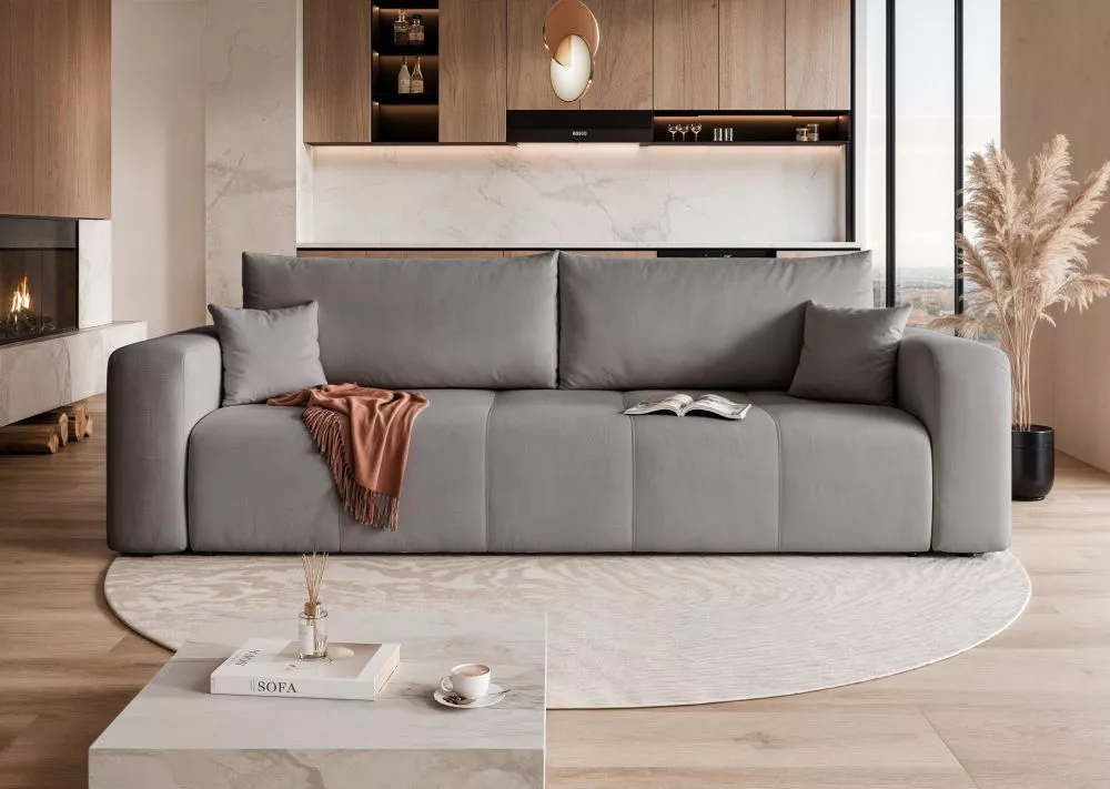 Dīvāns Pedro Sofa Standard · Pelēks · 93 × 244 × 79 cm