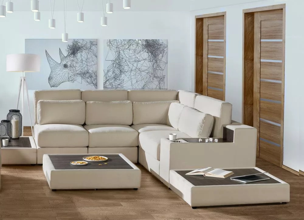 Dīvāns Urbino 1 standard · Krēma · 226 × 227 × 88 cm
