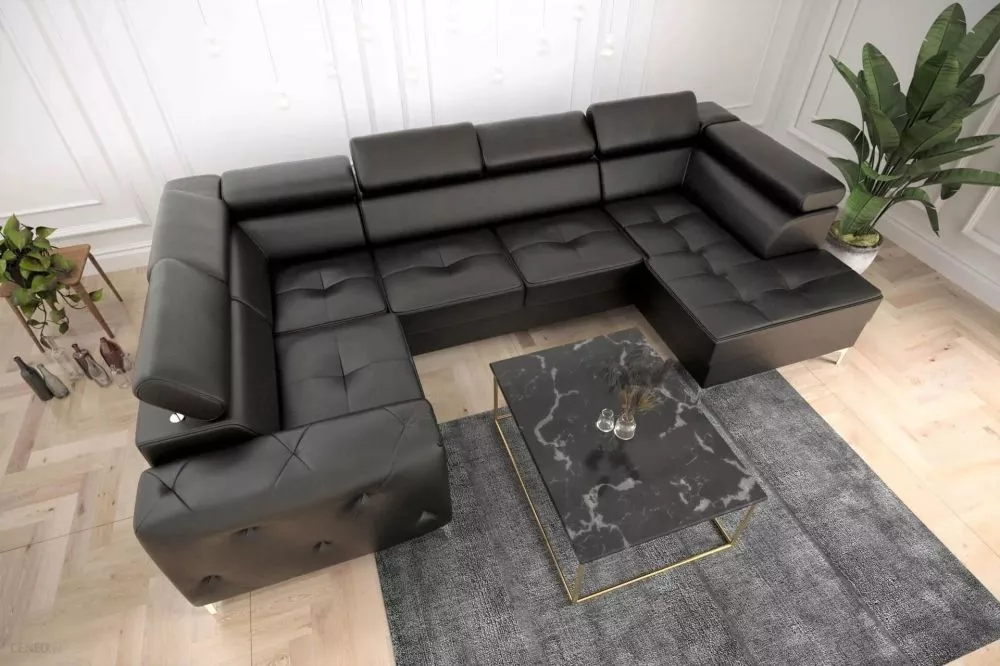 Dīvāns Orion Max 2 standard · Melns · 185 × 350 × 78 cm