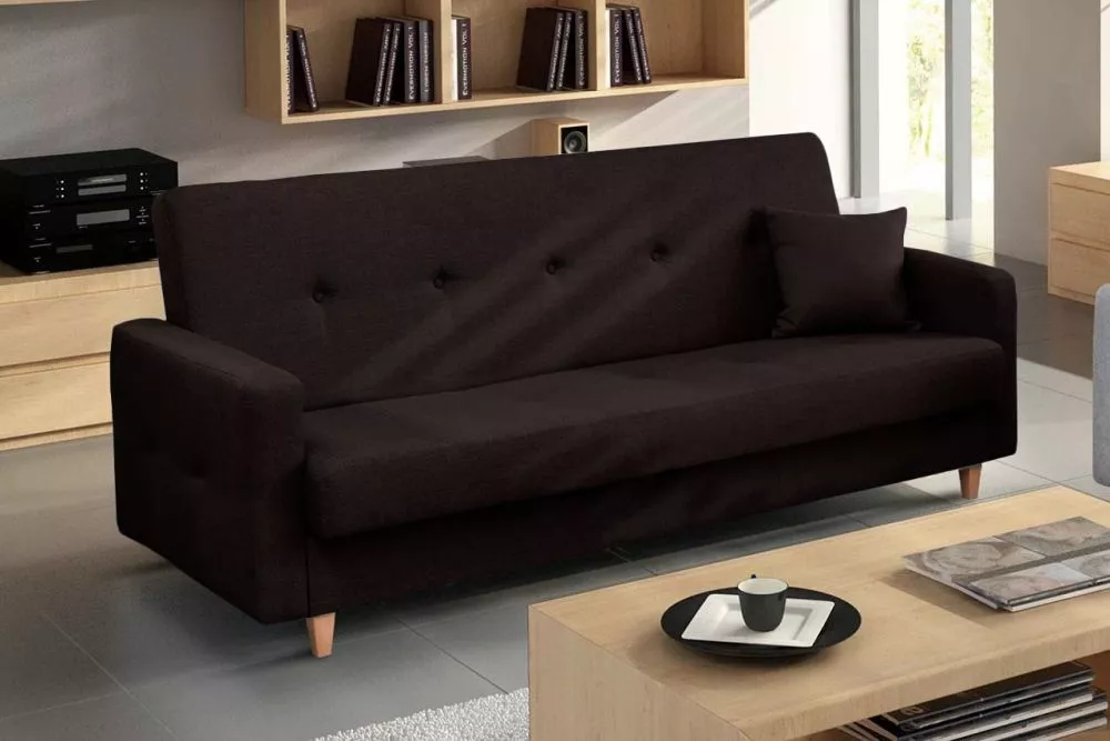 Dīvāns Tango 3S Comfort Standard · Tumši brūns · 90 × 215 × 95 cm