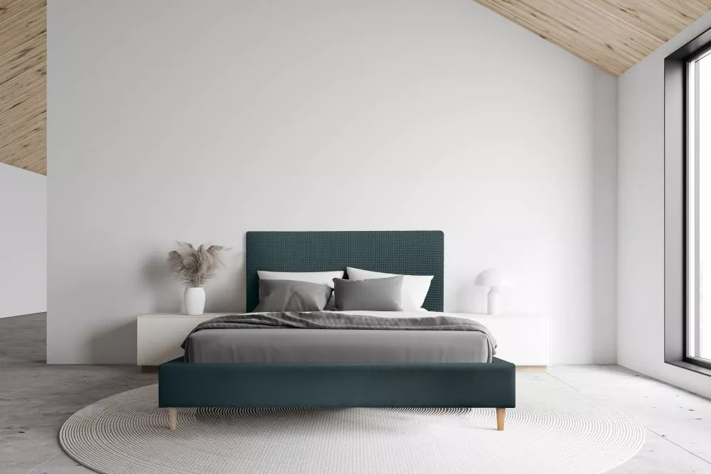 Gulta Paris Standard ar stelāžu Guļamvietas platums: 180 cm, Guļamvietas garums: 200 cm, stelāžas tips: koka, · Zaļš · 1