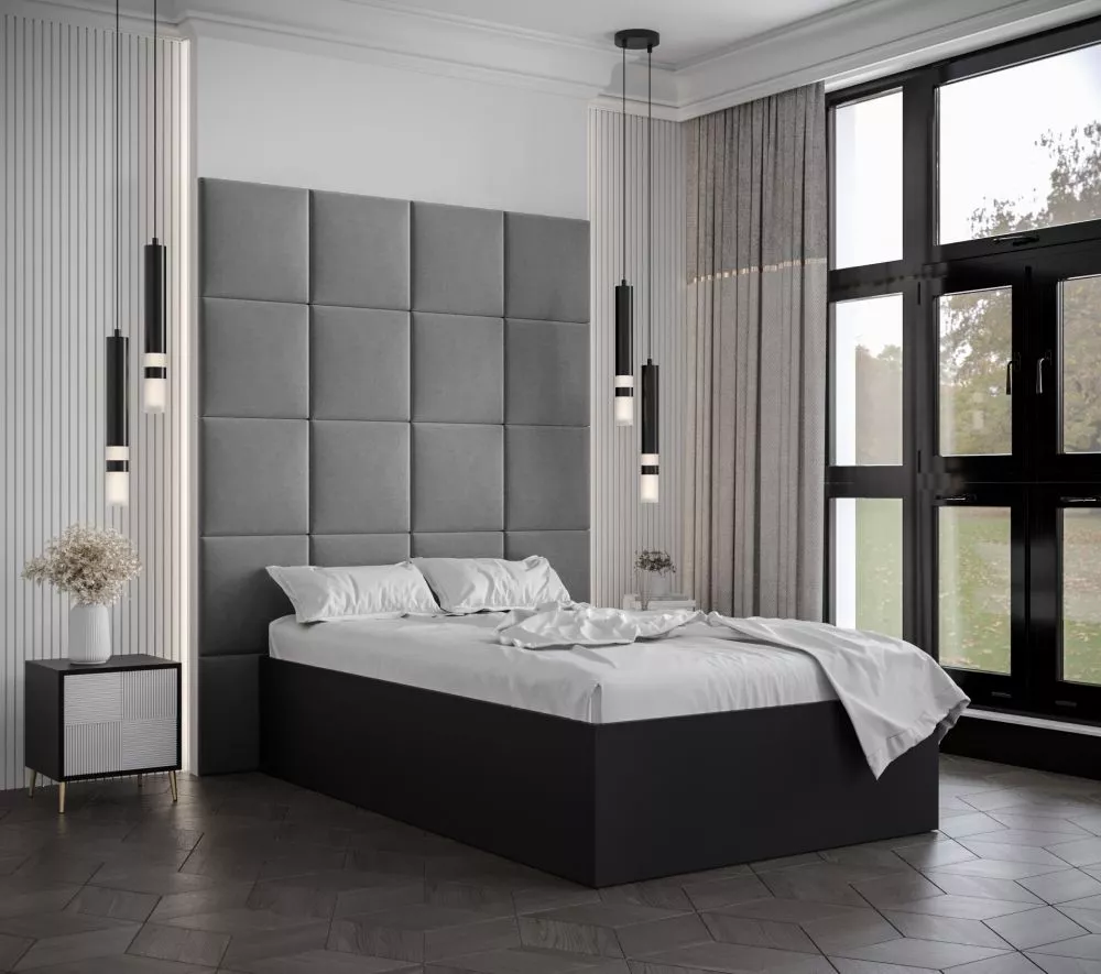 Gulta Bella 3 ar stelāžu Guļamvietas platums: 120 cm, Korpusa krāsa: melns, Guļamvietas garums: 200 cm, stelāžas tips: k