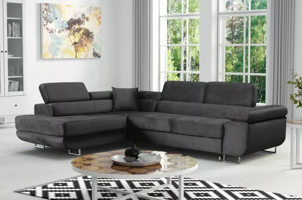 Dīvāns Blau L Standard · Tumši pelēks · 200 × 270 × 90 cm
