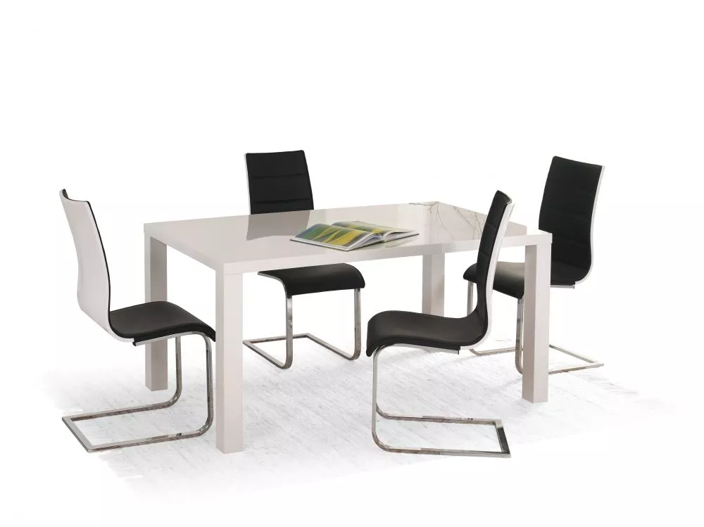 Galds Ronald 120-160x80 · Balts · 120 × 75 × 80 cm