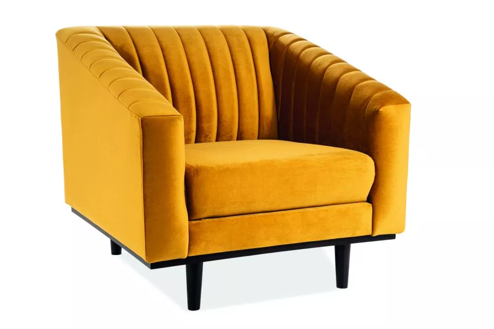Mīksts krēsls Asprey 1 Velvet · Dzeltens · 83 × 60 × 78 cm