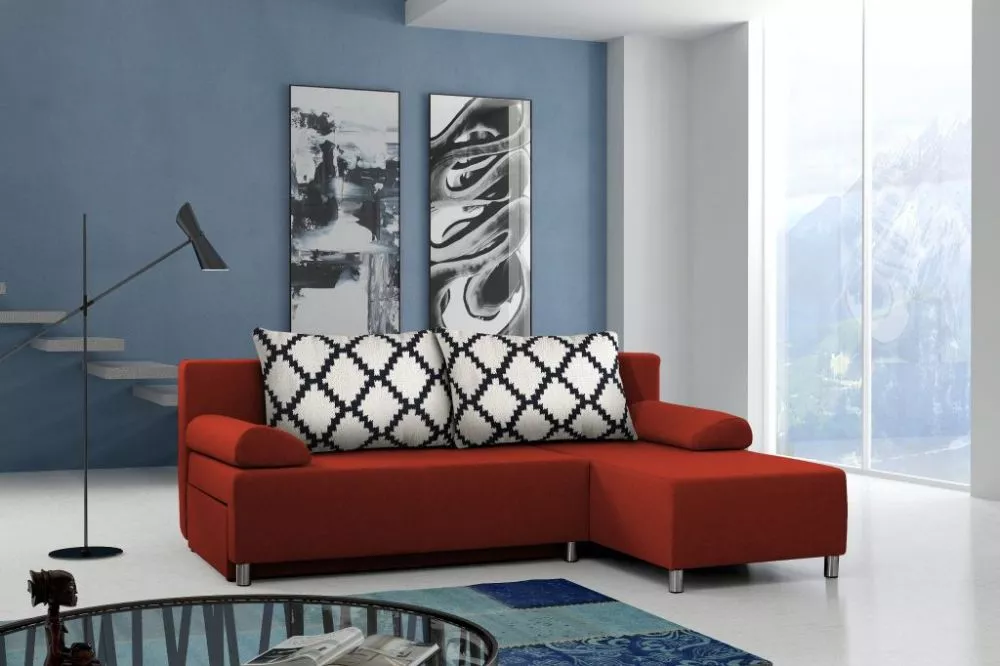 Dīvāns Rico F Standard · Sarkana · 150 × 205 × 85 cm