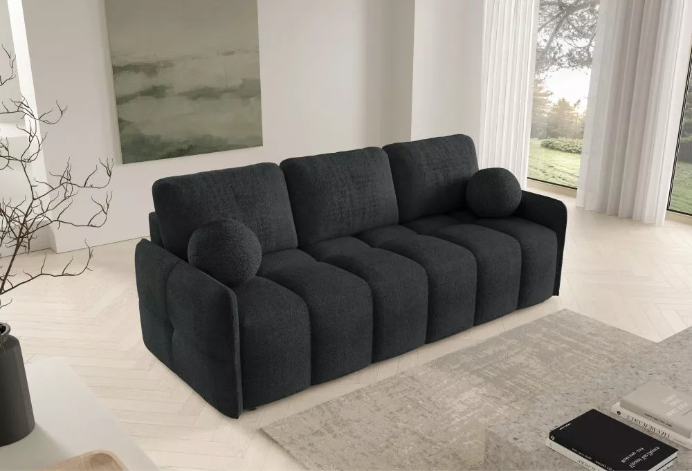 Dīvāns Emilie Premium standard · Grafīts · 90 × 212 × 95 cm
