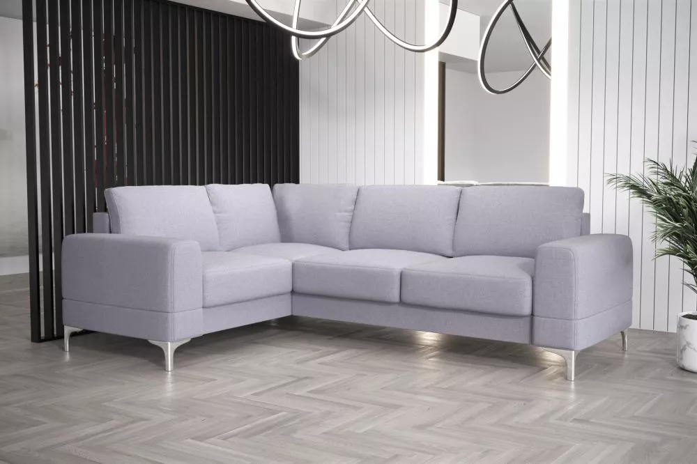 Dīvāns Aria 2 Corner Standard · Gaiši pelēks · 180 × 250 × 89 cm