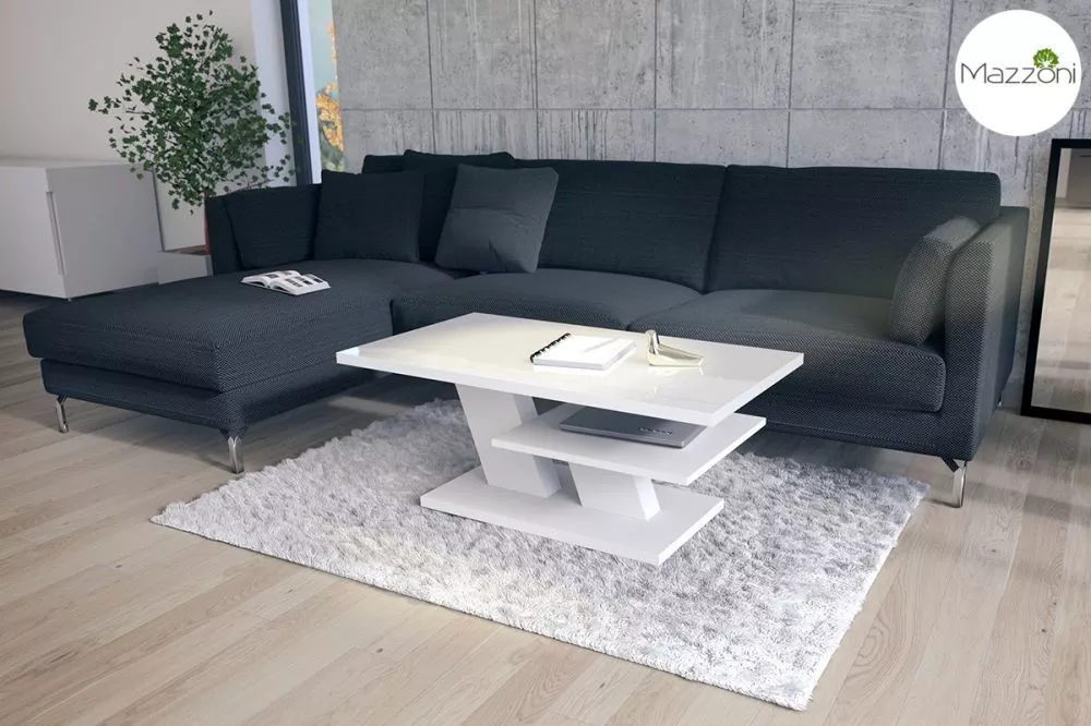 Žurnālgalds Cliff Gloss Korpusa krāsa: balts, · 110 × 60 × 45 cm