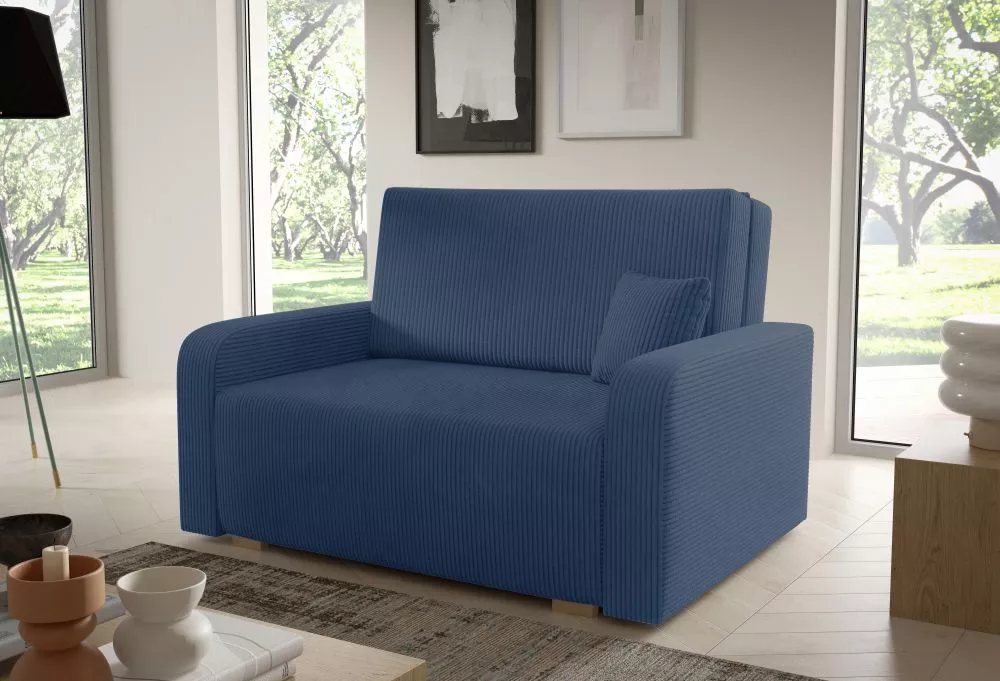 Mīksts krēsls Americano Ness 2 Standard Sēdvietas dziļums: 60 cm, · Zils · 135 × 97 × 85 cm