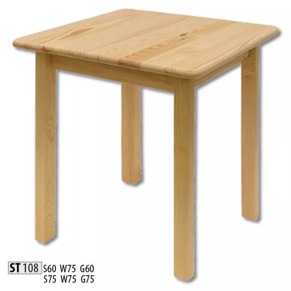 Galds ST 108 · Priede · 60 × 75 × 60 cm