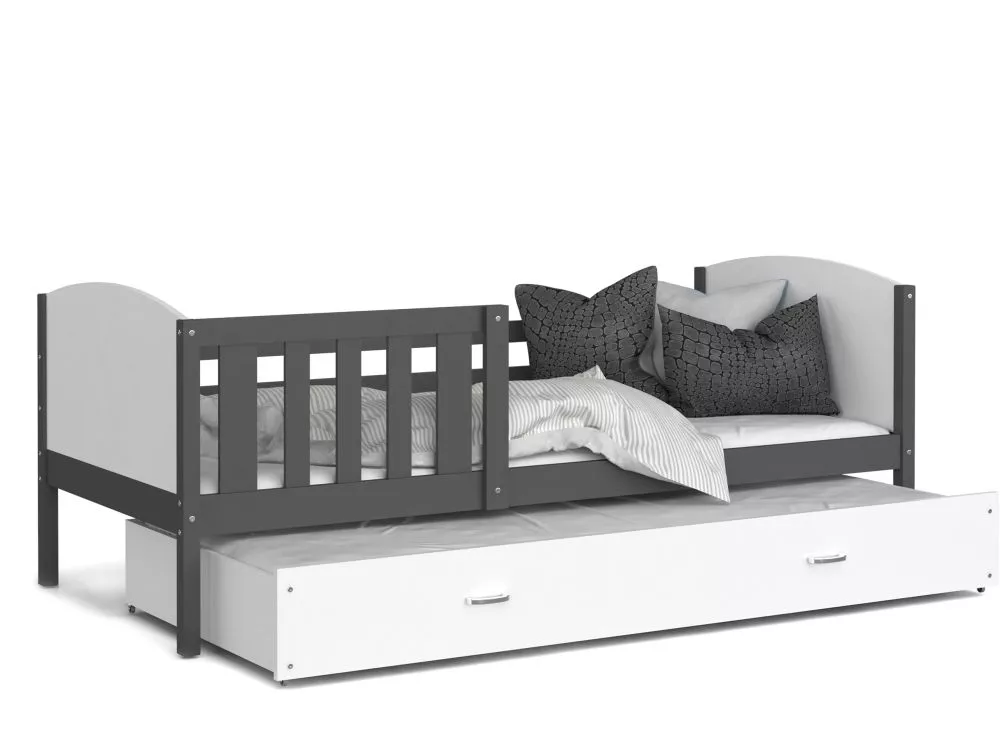 Bērnu gulta Tami P2 MDF 80x190 ar stelāžām Guļamvietas platums: 80 cm, Guļamvietas garums: 190 cm, · 86 × 198 × 74 cm