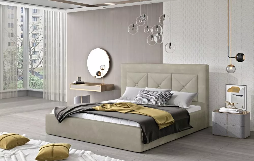 Gulta Cloe Basic ar stelāžu Guļamvietas platums: 140 cm, Guļamvietas garums: 200 cm, stelāžas tips: koka, · Krēma · 160 