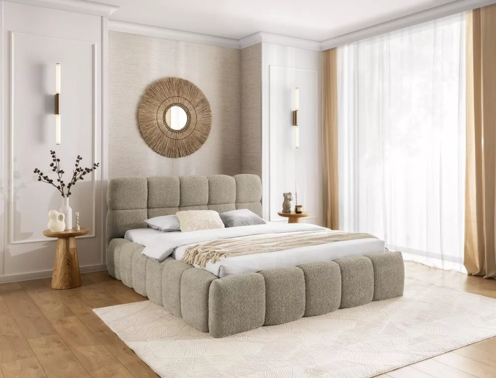 Gulta Sorento Standard ar stelāžu Guļamvietas platums: 120 cm, Guļamvietas garums: 200 cm, stelāžas tips: metāla, · Bēšs