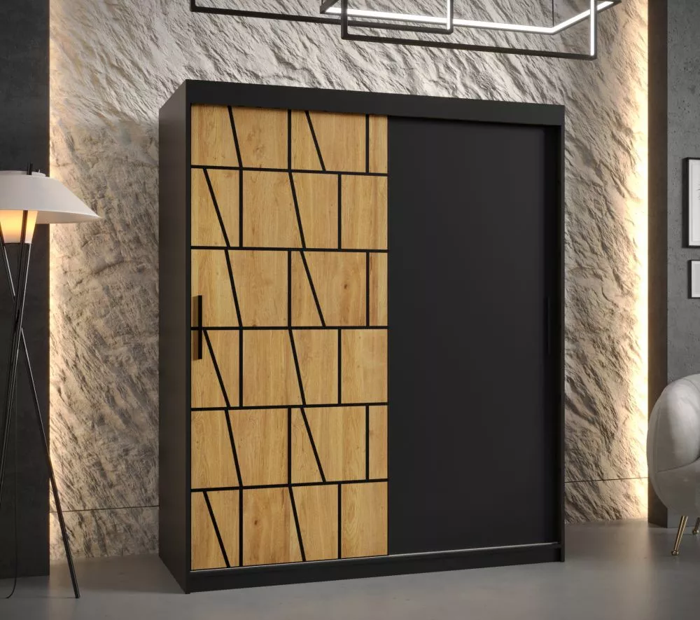 Skapis Lima Black · 150 × 62 × 200 cm