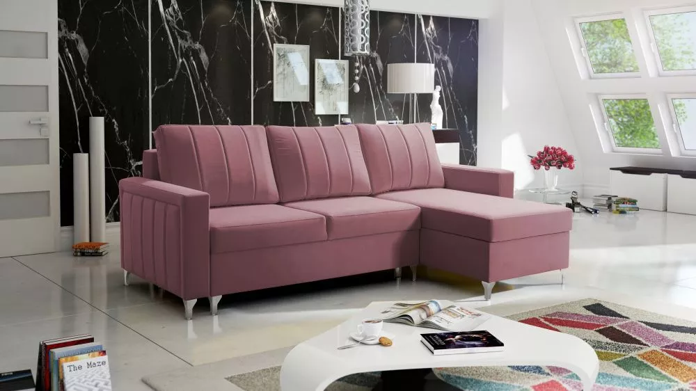 Dīvāns Rossi Comfort Standard · Rozā · 150 × 235 × 96 cm