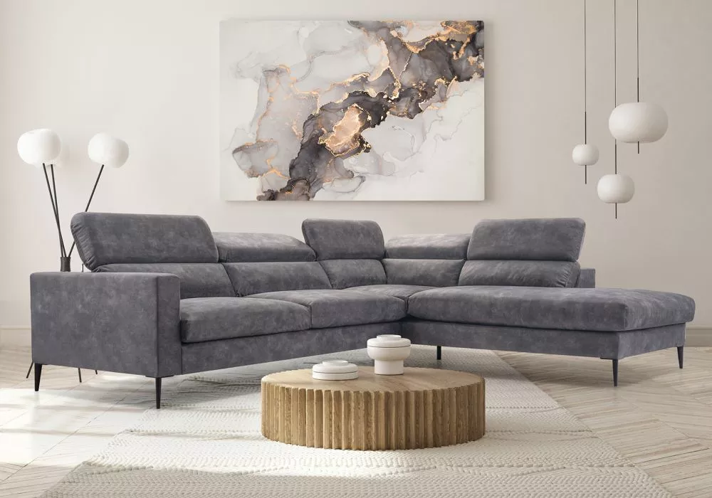 Dīvāns Jezzi Standard · Tumši pelēks · 250 × 300 × 94 cm