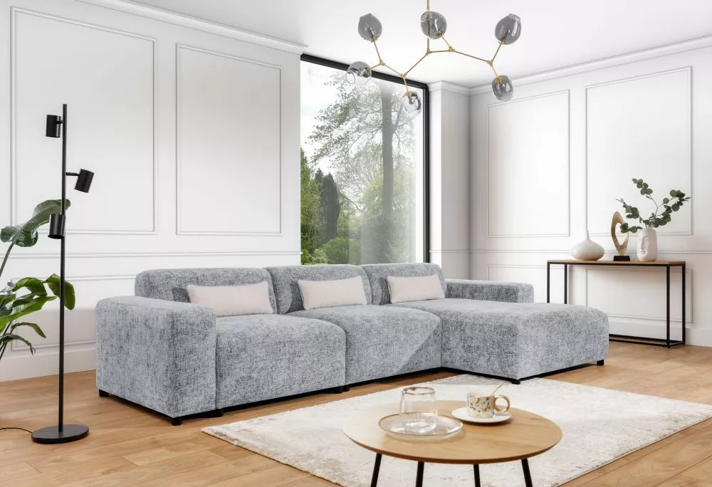 Dīvāns Roma Max Corner Standard · Pelēks · 165 × 331 × 75 cm