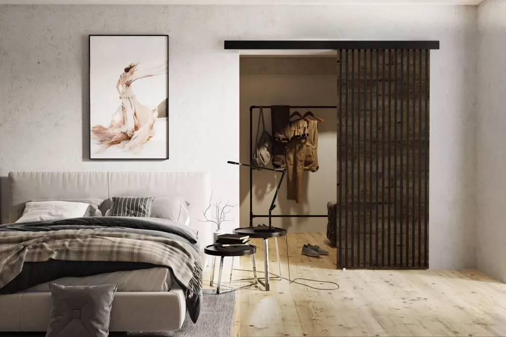 Bīdāmās durvis Belmo · Tumšais osis · 86 × 205 cm