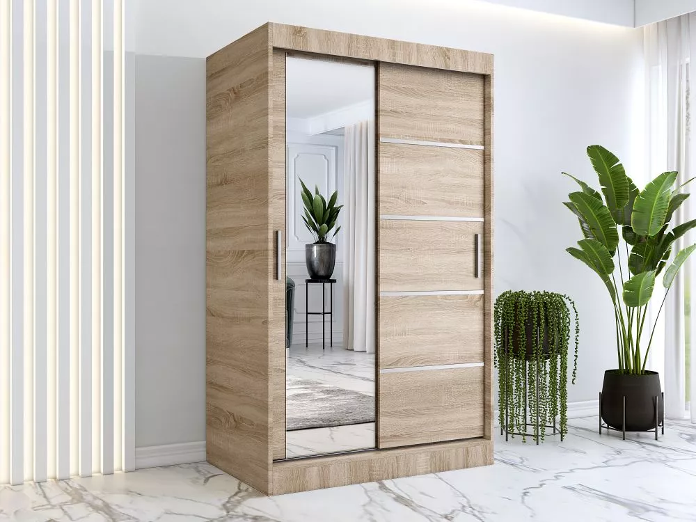 Skapis Ralf Mirror · Sonoma · 120 × 60 × 200 cm