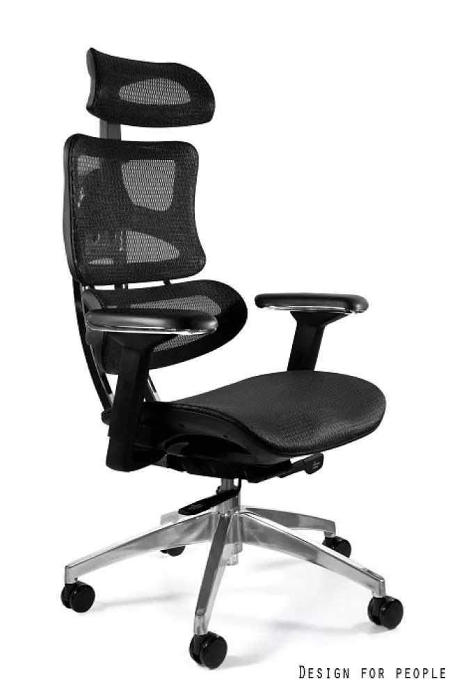 Datorkrēsls Ergotech Chrome Sēdvietas platums: 50 cm, · Melns · 72 × 70 × 112 cm