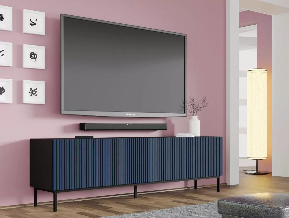TV tumba Ravenna F Black Frame RTV 4D · 199.6 × 41.8 × 57.8 cm
