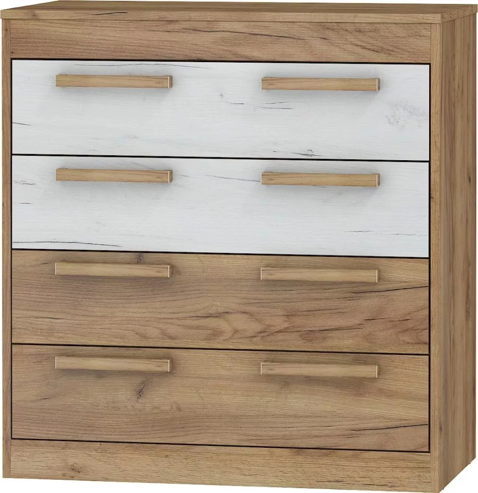 Kumode Maximus MXS 11 · Zelts ozols + balts ozols · 80 × 41.4 × 84.7 cm