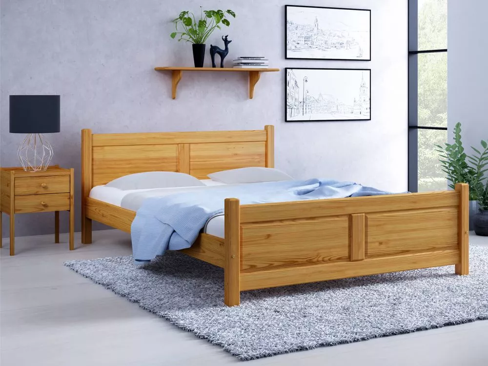 Gulta Lena ar stelāžu Guļamvietas platums: 160 cm, Guļamvietas garums: 200 cm, · Alksnis · 168 × 211 × 76 cm