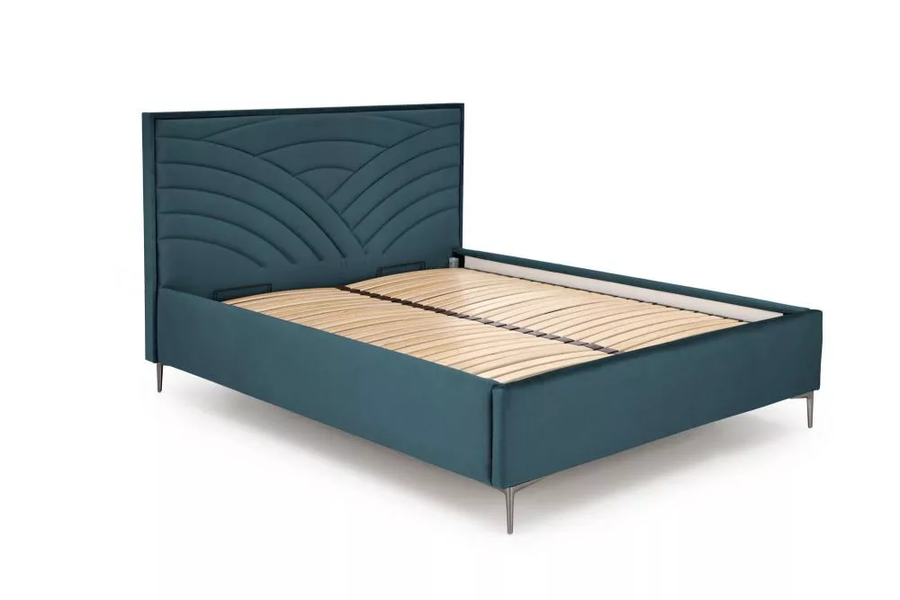 Gulta Modulo 3 160x200 ar stelāžu Guļamvietas platums: 160 cm, Guļamvietas garums: 200 cm, · Zaļš · 175 × 216 × 120 cm