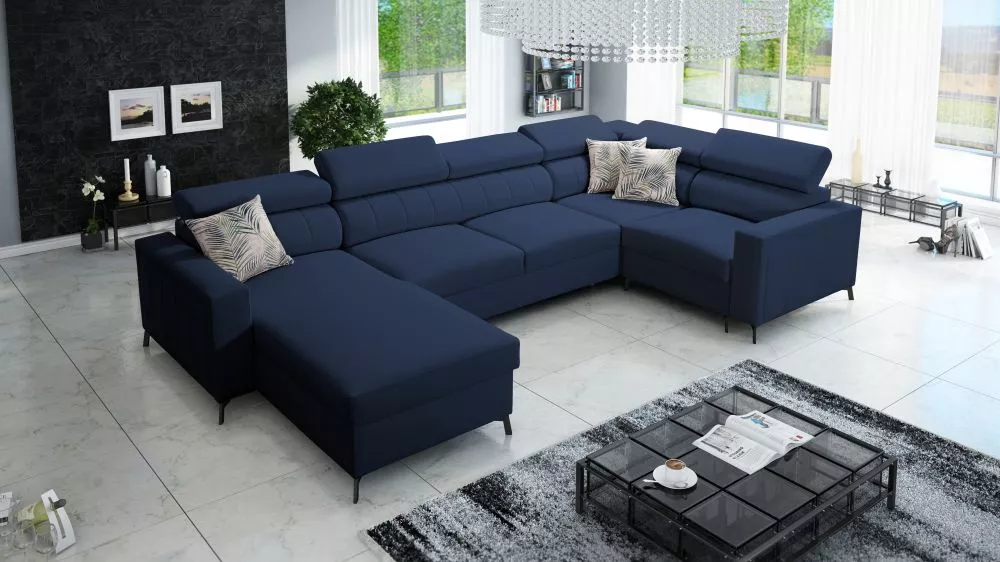 Dīvāns Baltico 5 Mini Premium Standard · Zils · 198 × 334 × 83 cm