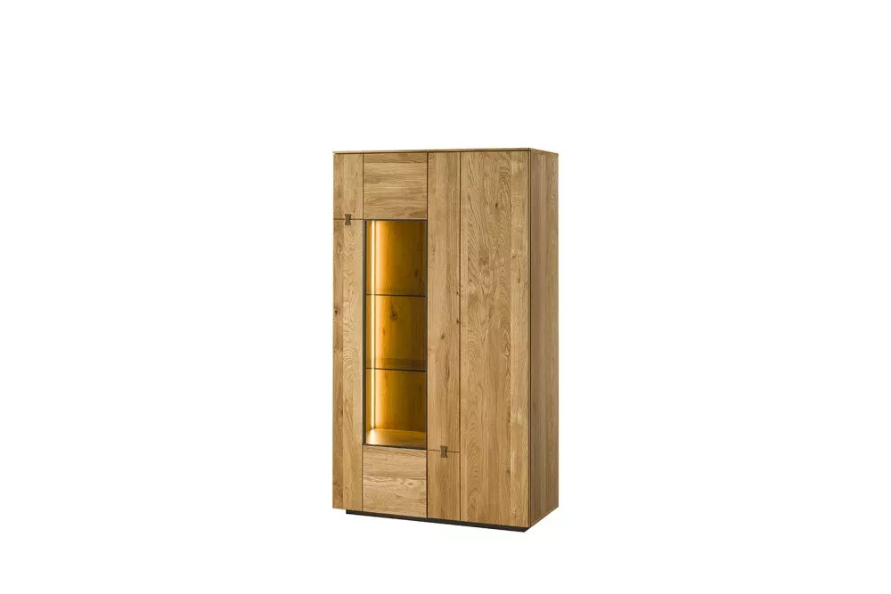 Sekcija Minura 15 ar LED · Ozols · 90 × 40 × 168 cm