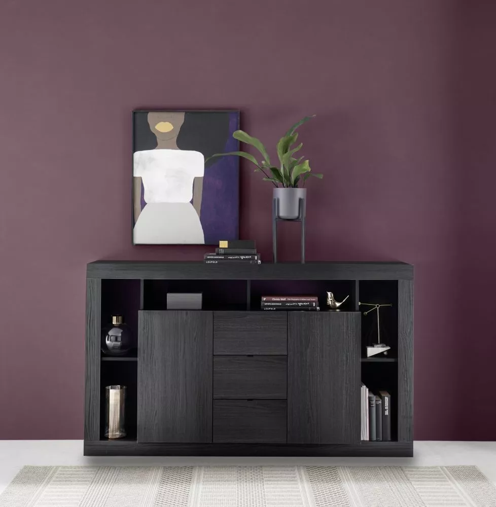 Kumode Rimini 07 · Melns · 172 × 42 × 102 cm