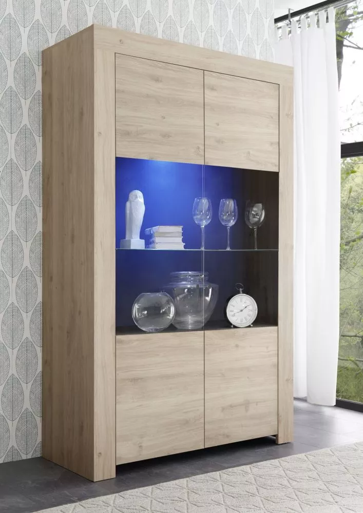 Sekcija Firenze 06 ar LED · Ozols · 110 × 42 × 186 cm