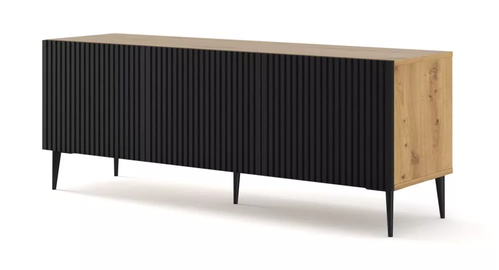 TV tumba Ravenna B Black RTV 3D · 149.7 × 41.8 × 55.8 cm