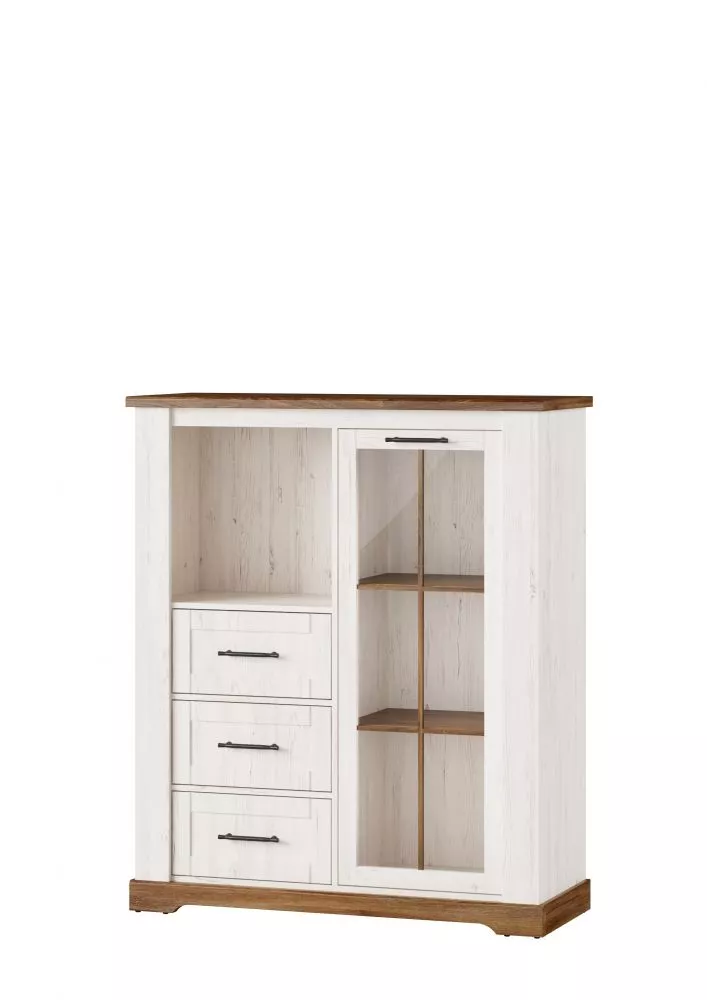 Sekcija Country 15 Korpusa krāsa: balināta priede, · 116 × 45 × 136 cm