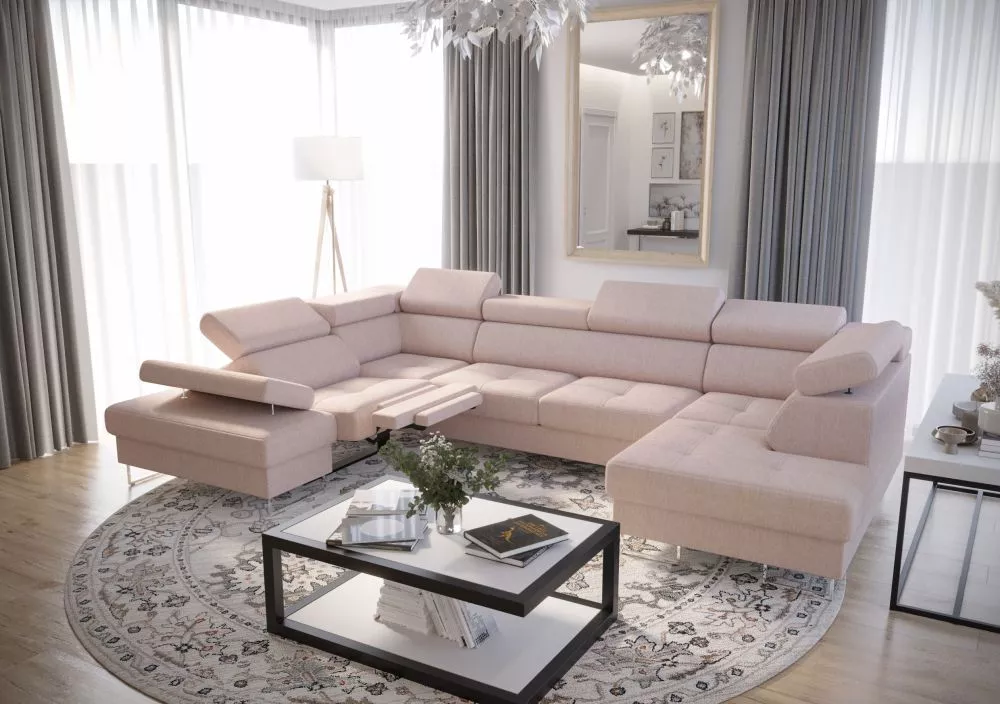 Dīvāns Galaxy Max 2 Relax standard · Bēšs · 215 × 350 × 74 cm