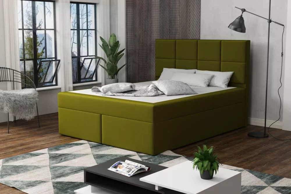 Gulta Besso Standard Guļamvietas platums: 140 cm, Guļamvietas garums: 200 cm, · Zaļš · 142 × 210 × 120 cm