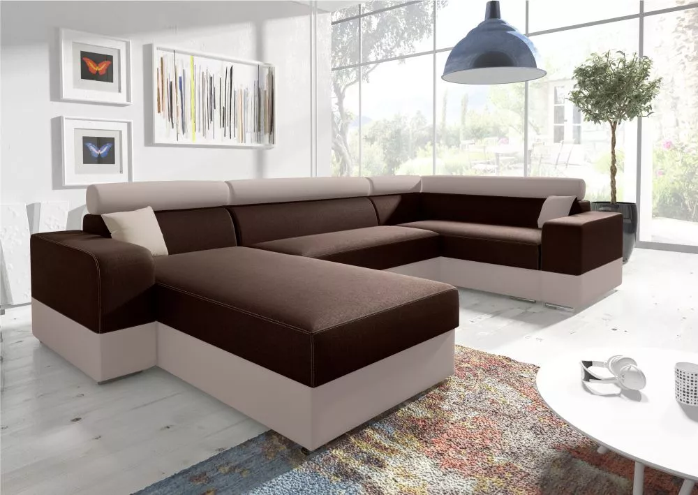 Dīvāns Infinity Super Standard · Brūns + bēšs · 185 × 336 × 93 cm