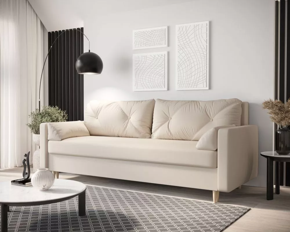 Dīvāns Astra Standard · Krēma · 87 × 220 × 88 cm