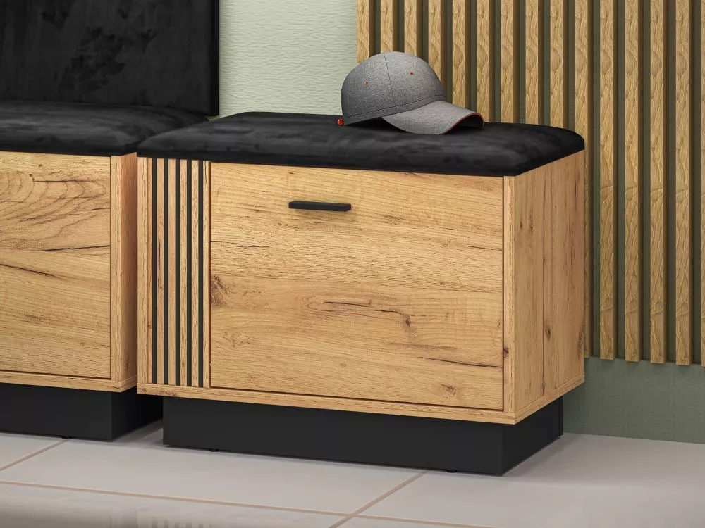 Apavu plaukts Vasco 02 Korpusa krāsa: ozols craft zelts, · 60 × 49 × 34 cm