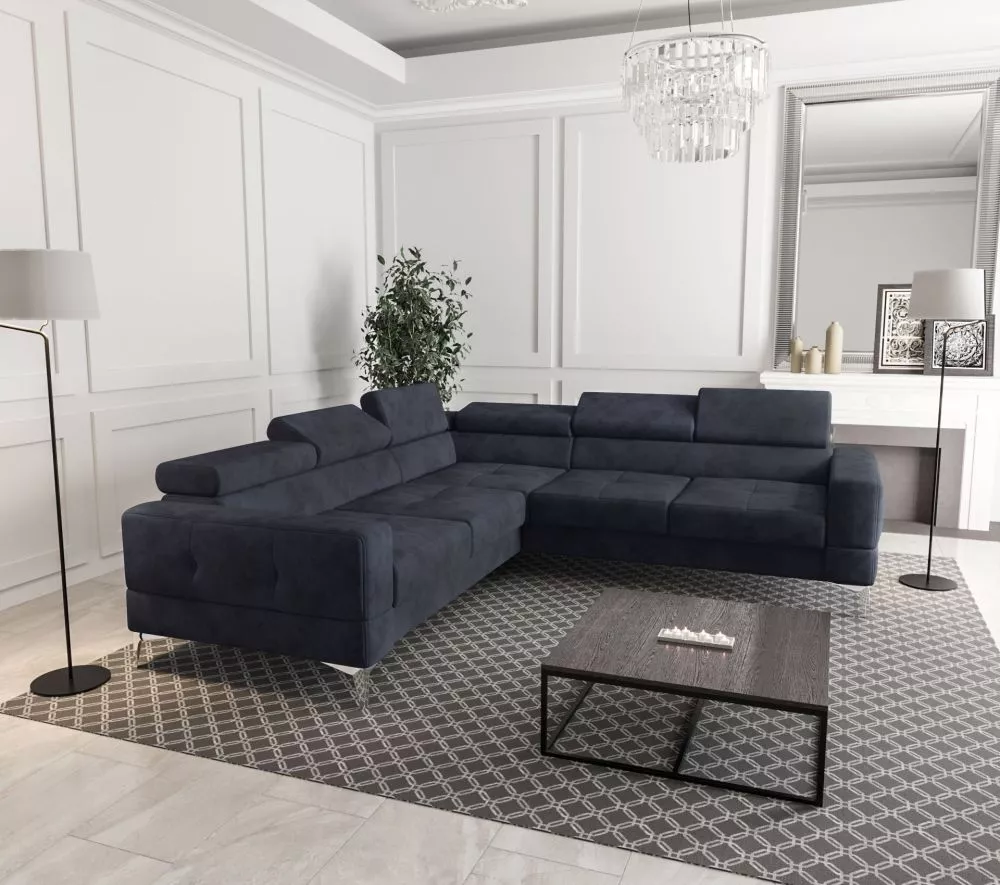 Dīvāns Toscania Max standard · Grafīts · 250 × 250 × 78 cm