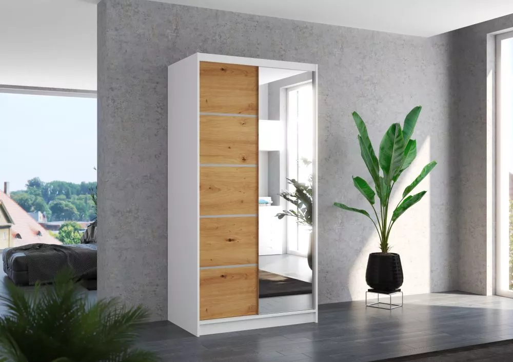 Skapis Orlando Mirror · 100 × 58 × 200 cm