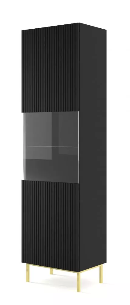 Sekcija Ravenna B Gold Frame W1DS ar LED Korpusa krāsa: melns, · 59.6 × 41.8 × 217 cm