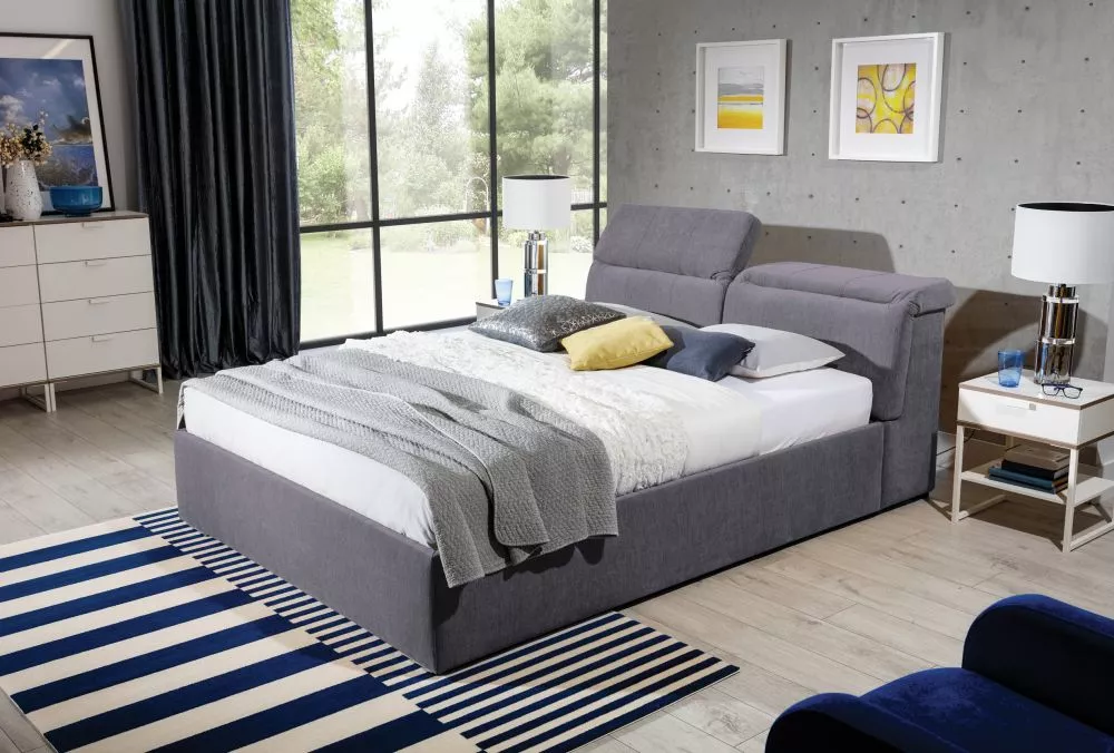 Gulta Lukas Premium Standard ar stelāžu Guļamvietas platums: 160 cm, Guļamvietas garums: 200 cm, stelāžas tips: Elastīga
