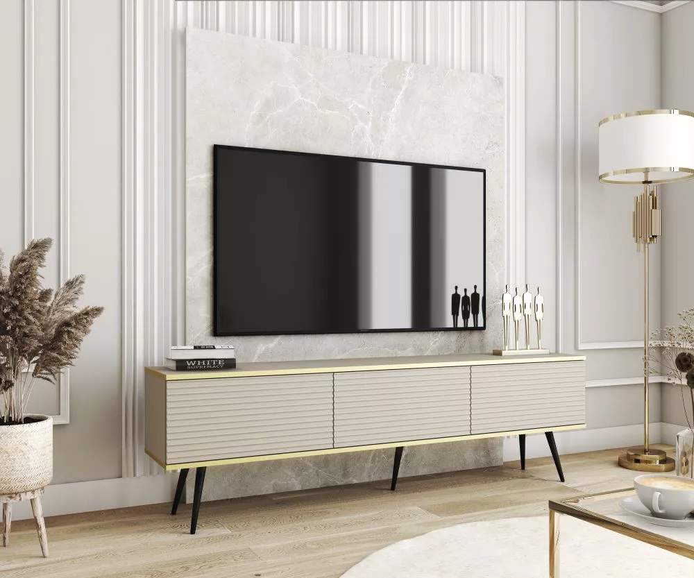 TV tumba Oro MDF Black · Bēšs · 175 × 32 × 53 cm